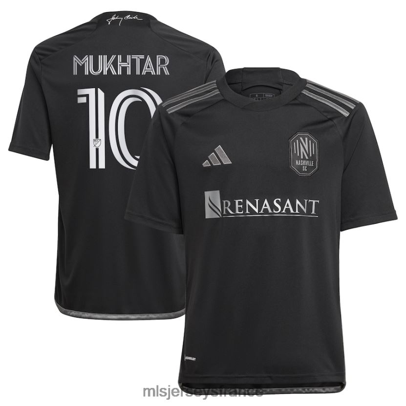 Jersey nashville sc hany mukhtar adidas noir 2023 homme en noir kit réplique maillot de joueur enfants MLS Jerseys 8664VV113