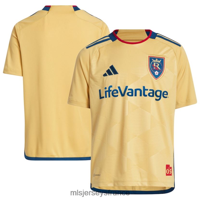 Jersey maillot réplique adidas gold 2023 du lac salé réel The Beehive State Kit enfants MLS Jerseys 8664VV366